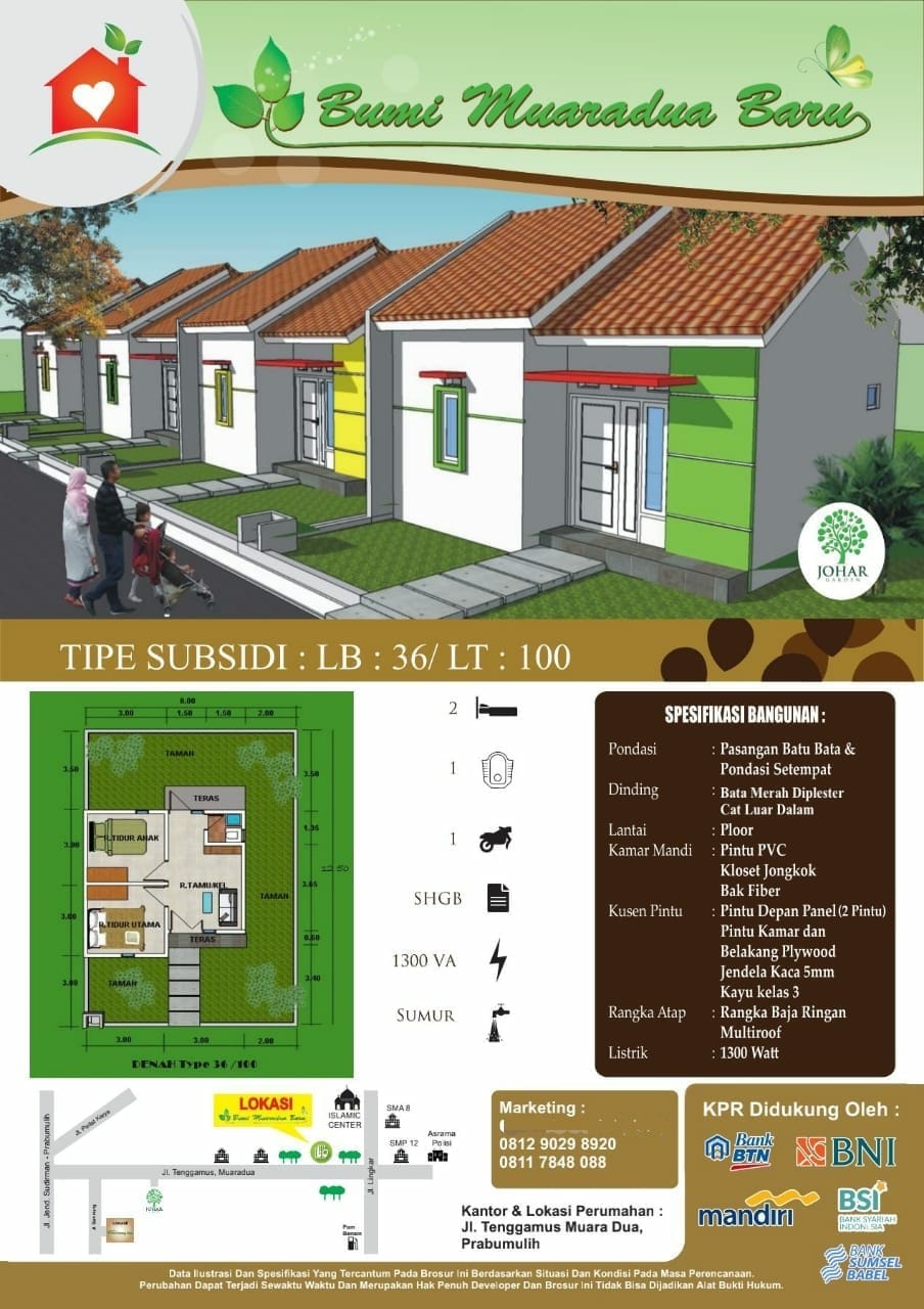 Dibuka Perumahan Bumi Muaradua Baru di lokasi strategis, kawasan Ramai kota Prabumulih